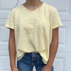 SOLD yellow polka dot top !